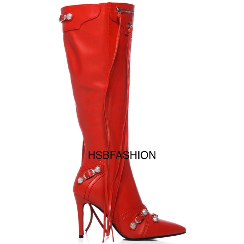 Azalea wang red tassel boots